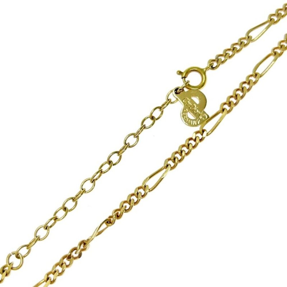 Christian Dior GP Logo Plate Necklace Gold Necklace - Picture 6 of 6